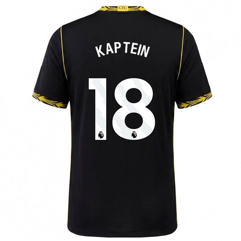 Danxen Damen Wieke Kaptein #18 Schwarz Gelb Auswärtstrikot Trikot 2026/27 T-Shirt