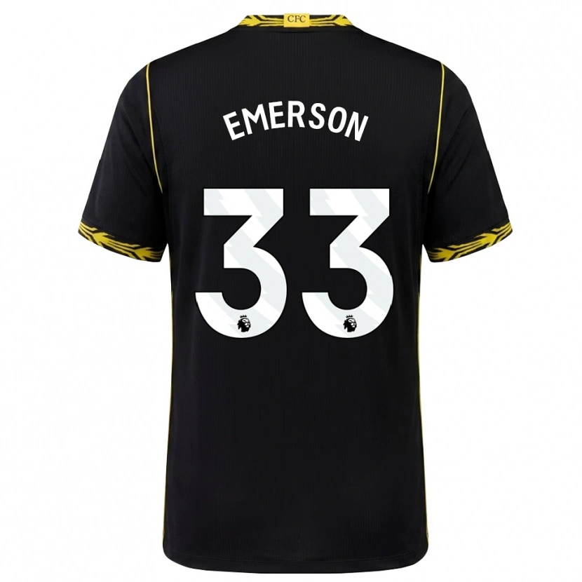 Danxen Damen Emerson #33 Schwarz Gelb Auswärtstrikot Trikot 2026/27 T-Shirt
