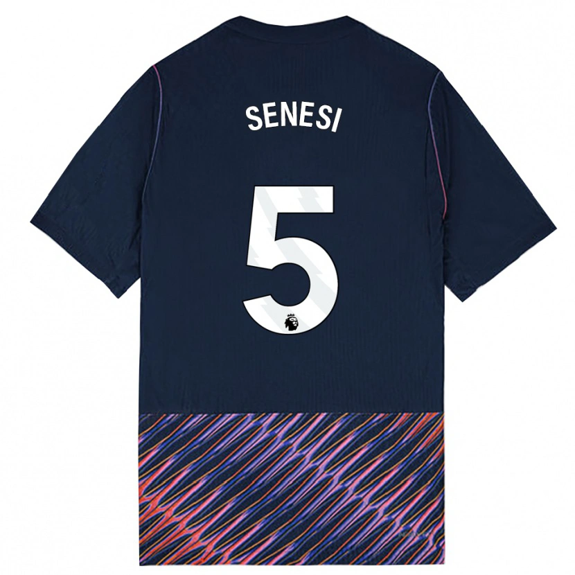 Danxen Damen Marcos Senesi #5 Königlich Blau Weiß Auswärtstrikot Trikot 2026/27 T-Shirt