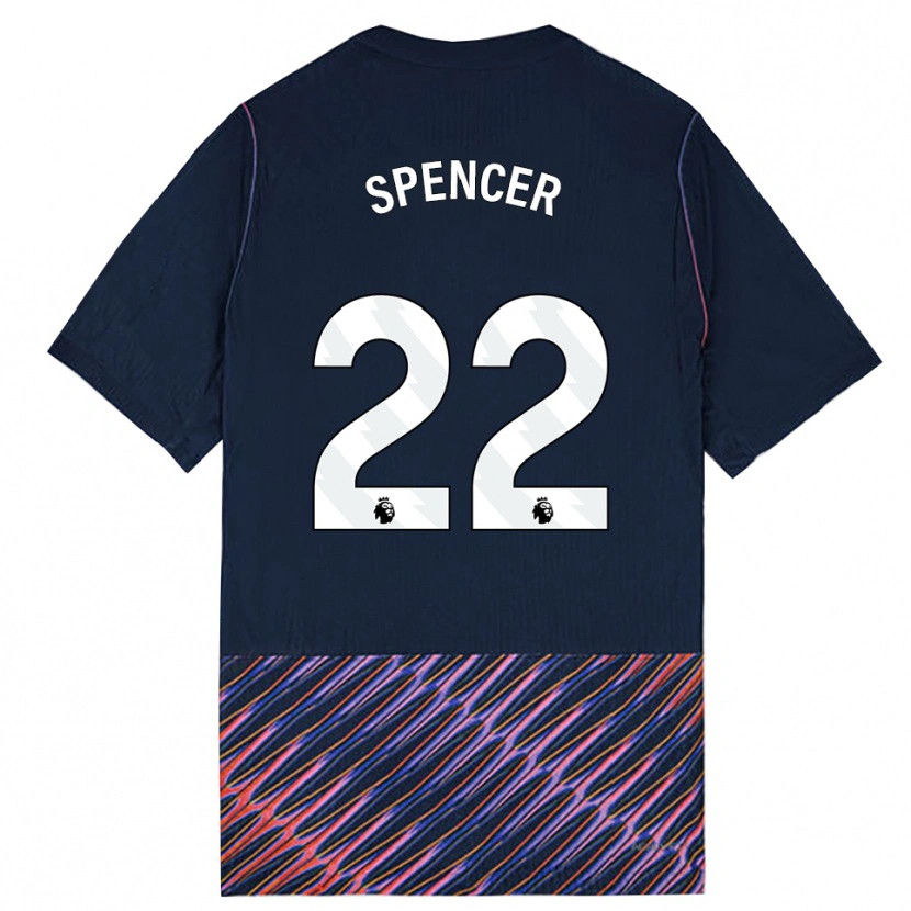 Danxen Damen Rebecca Spencer #22 Königlich Blau Weiß Auswärtstrikot Trikot 2026/27 T-Shirt