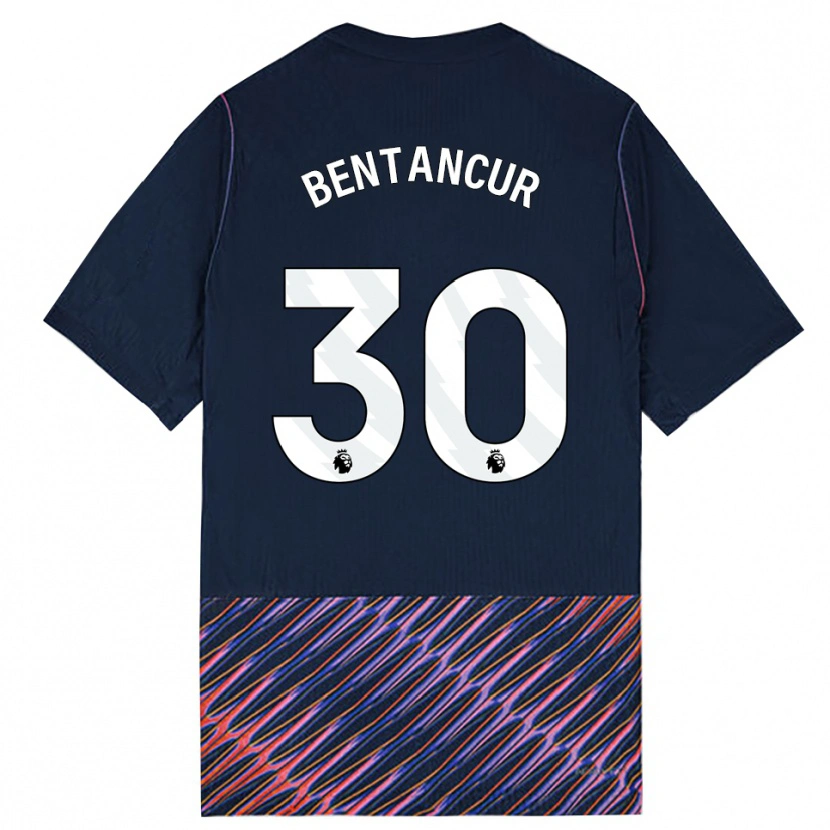 Danxen Damen Rodrigo Bentancur #30 Königlich Blau Weiß Auswärtstrikot Trikot 2026/27 T-Shirt