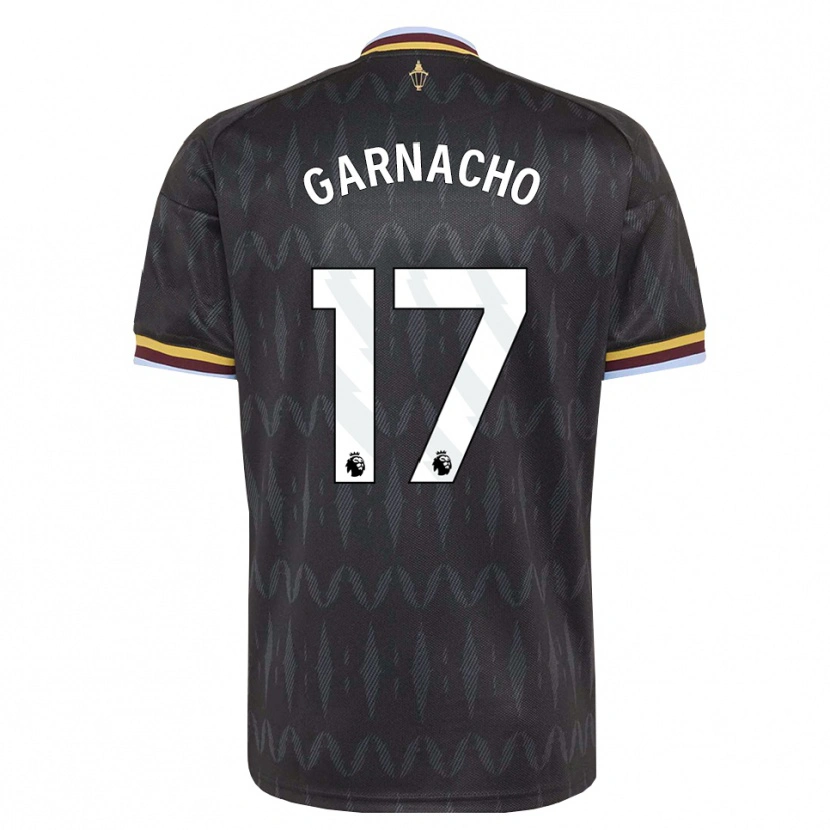 Danxen Damen Alejandro Garnacho #17 Kornblumenblau Schwarz Gelb Auswärtstrikot Trikot 2026/27 T-Shirt