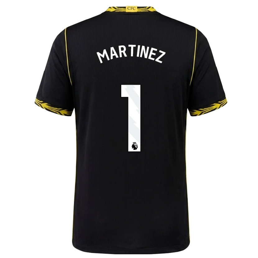Danxen Damen Emiliano Martínez #1 Schwarz Gelb Auswärtstrikot Trikot 2026/27 T-Shirt