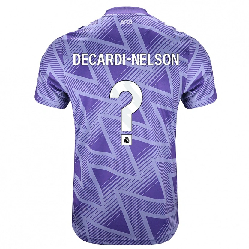 Danxen Damen Denzel Decardi-Nelson #0 Blassesviolett Rot Weiß Auswärtstrikot Trikot 2026/27 T-Shirt
