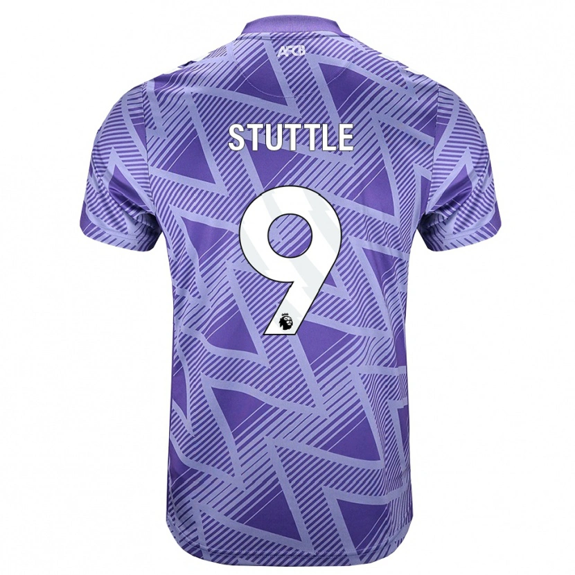 Danxen Damen Jonny Stuttle #9 Blassesviolett Rot Weiß Auswärtstrikot Trikot 2026/27 T-Shirt