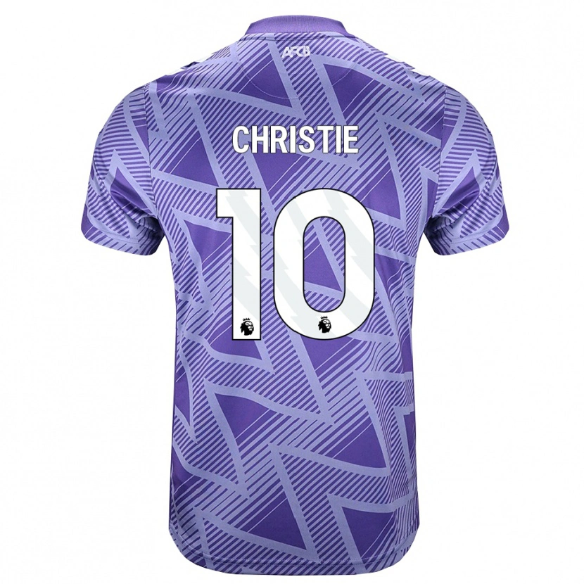 Danxen Damen Ryan Christie #10 Blassesviolett Rot Weiß Auswärtstrikot Trikot 2026/27 T-Shirt