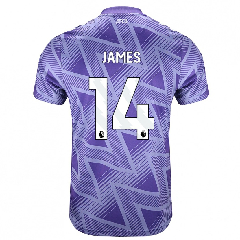 Danxen Damen Katie James #14 Blassesviolett Rot Weiß Auswärtstrikot Trikot 2026/27 T-Shirt