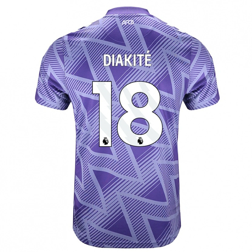 Danxen Damen Bafodé Diakité #18 Blassesviolett Rot Weiß Auswärtstrikot Trikot 2026/27 T-Shirt