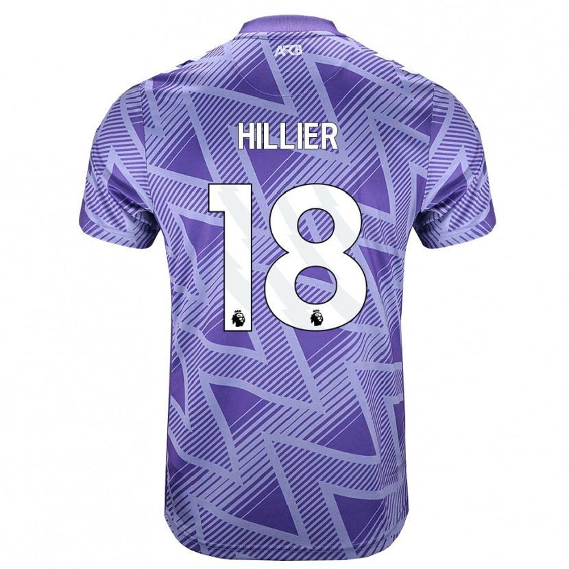 Danxen Damen Gemma Hillier #18 Blassesviolett Rot Weiß Auswärtstrikot Trikot 2026/27 T-Shirt
