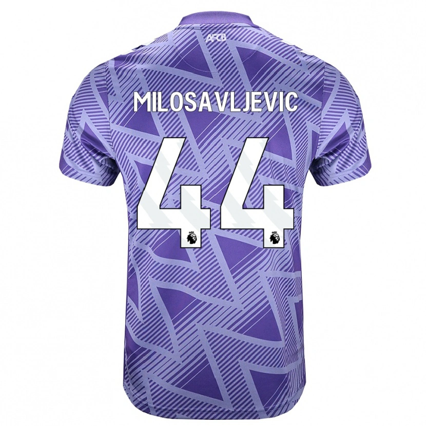 Danxen Damen Veljko Milosavljevic #44 Blassesviolett Rot Weiß Auswärtstrikot Trikot 2026/27 T-Shirt
