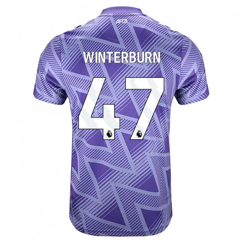 Danxen Damen Ben Winterburn #47 Blassesviolett Rot Weiß Auswärtstrikot Trikot 2026/27 T-Shirt