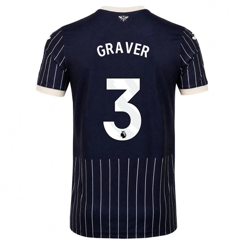 Danxen Damen Regan Graver #3 Schwarz Weiß Auswärtstrikot Trikot 2026/27 T-Shirt