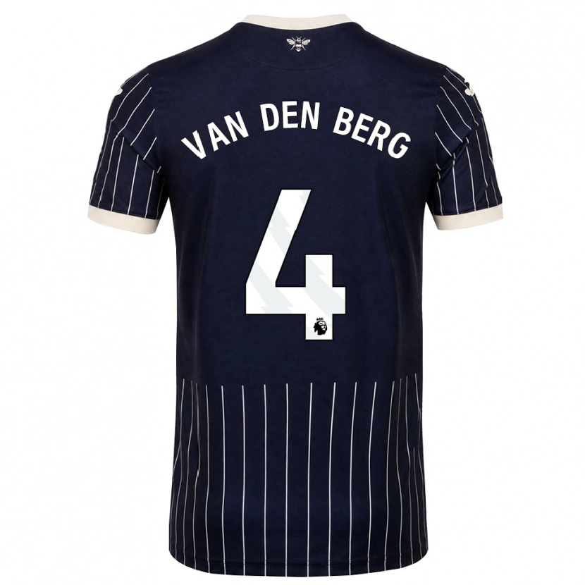 Danxen Damen Sepp Van Den Berg #4 Schwarz Weiß Auswärtstrikot Trikot 2026/27 T-Shirt