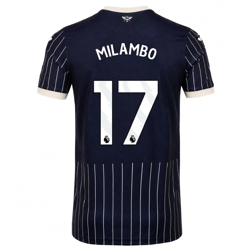 Danxen Damen Antoni Milambo #17 Schwarz Weiß Auswärtstrikot Trikot 2026/27 T-Shirt
