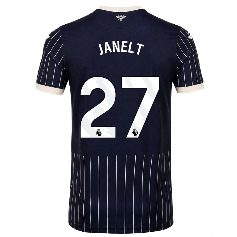 Danxen Damen Vitaly Janelt #27 Schwarz Weiß Auswärtstrikot Trikot 2026/27 T-Shirt