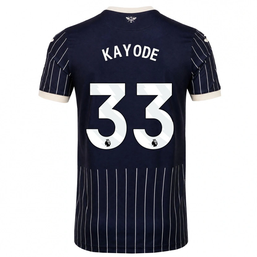 Danxen Damen Michael Kayode #33 Schwarz Weiß Auswärtstrikot Trikot 2026/27 T-Shirt