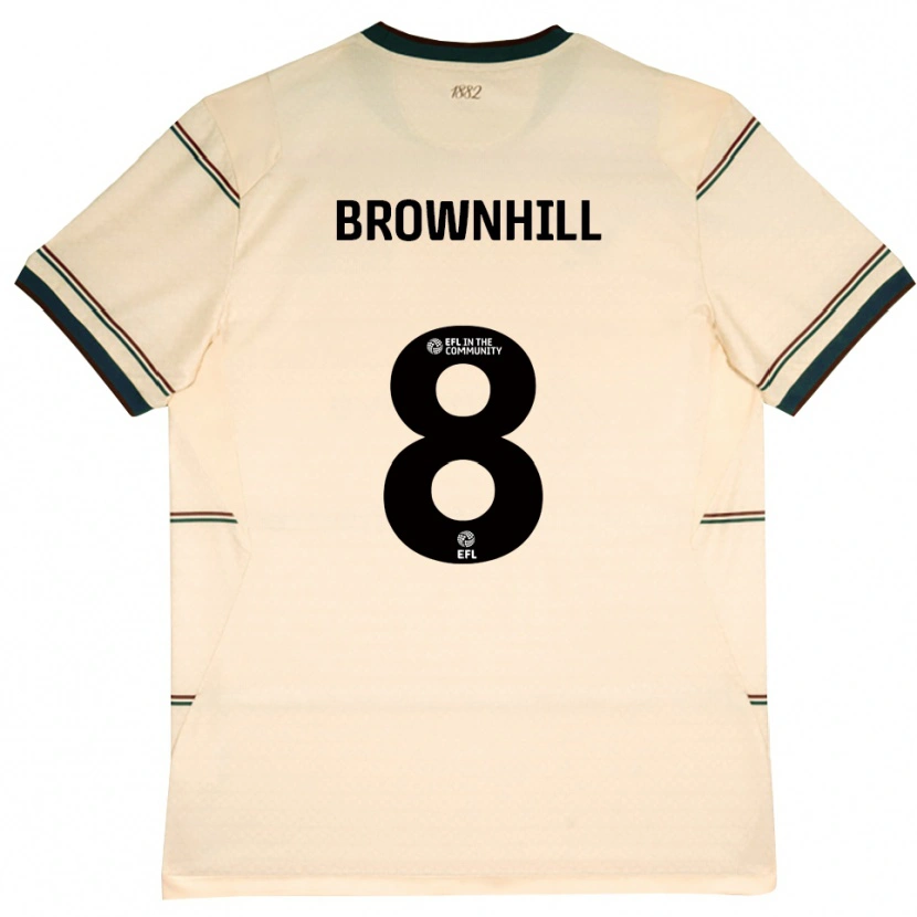 Danxen Damen Josh Brownhill #8 Beige Burgund Auswärtstrikot Trikot 2026/27 T-Shirt