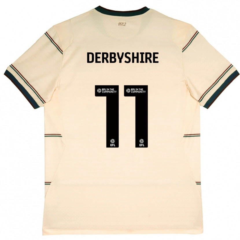 Danxen Damen Braidin Derbyshire #11 Beige Burgund Auswärtstrikot Trikot 2026/27 T-Shirt
