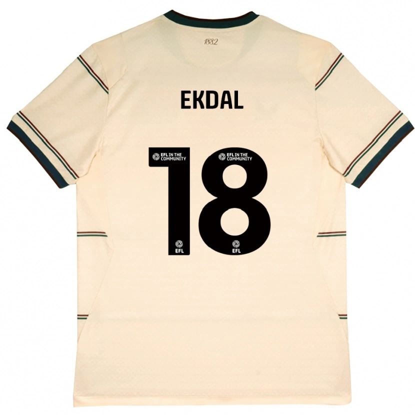 Danxen Damen Hjalmar Ekdal #18 Beige Burgund Auswärtstrikot Trikot 2026/27 T-Shirt