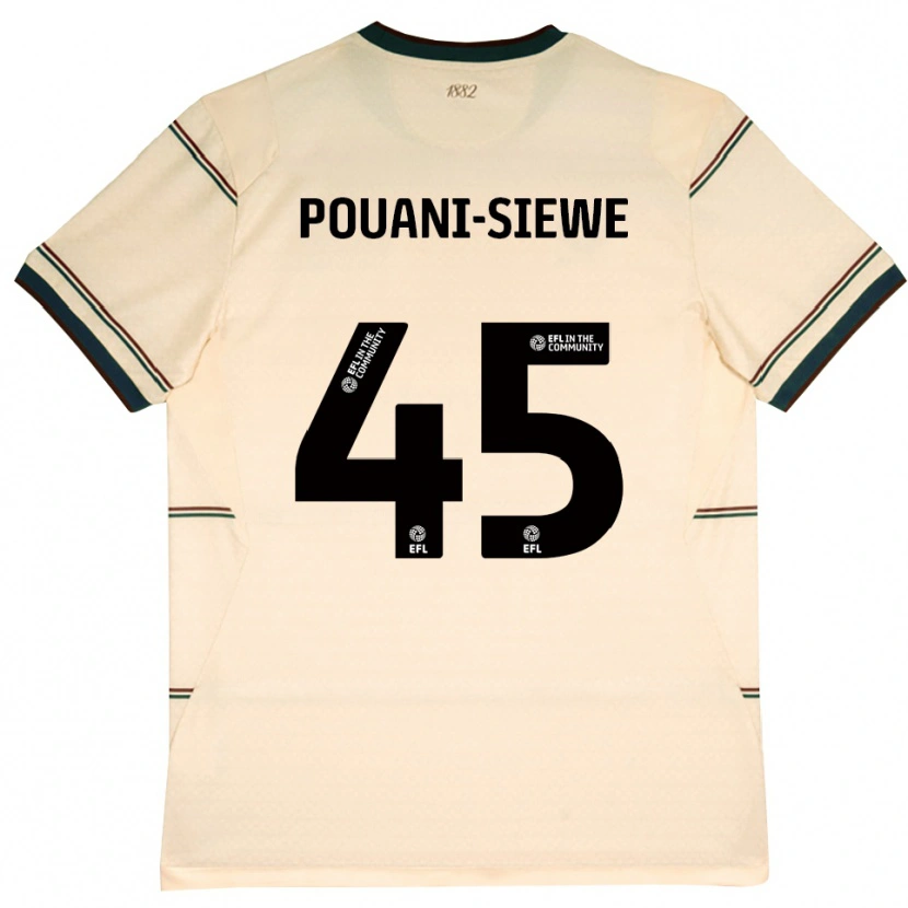 Danxen Damen Brandon Pouani #45 Beige Burgund Auswärtstrikot Trikot 2026/27 T-Shirt