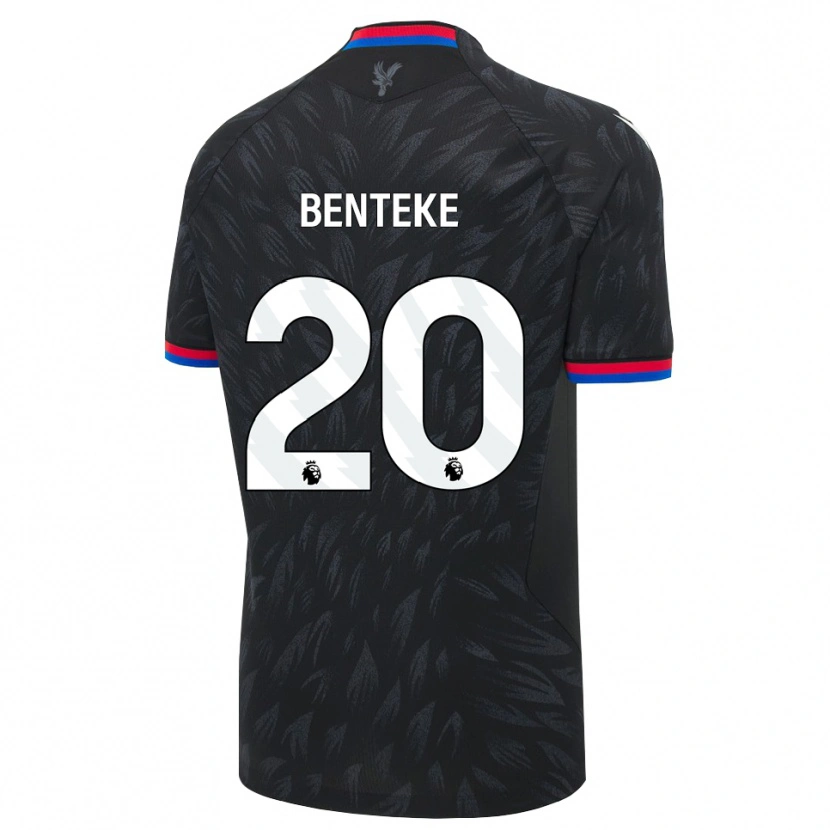 Danxen Damen Christian Benteke #20 Schwarz Blau Rot Auswärtstrikot Trikot 2026/27 T-Shirt
