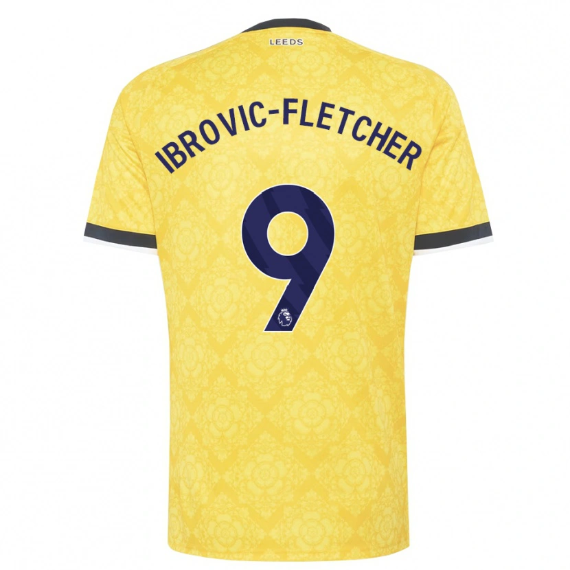 Danxen Damen Edward Ibrovic-Fletcher #9 Gelb Weiß Schwarz Auswärtstrikot Trikot 2026/27 T-Shirt