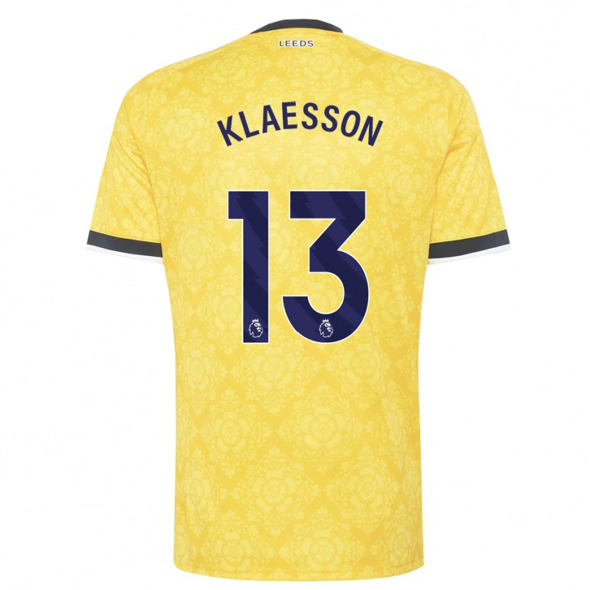 Danxen Damen Kristoffer Klaesson #13 Gelb Weiß Schwarz Auswärtstrikot Trikot 2026/27 T-Shirt