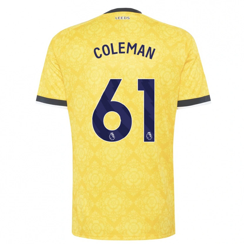 Danxen Damen Cian Coleman #61 Gelb Weiß Schwarz Auswärtstrikot Trikot 2026/27 T-Shirt