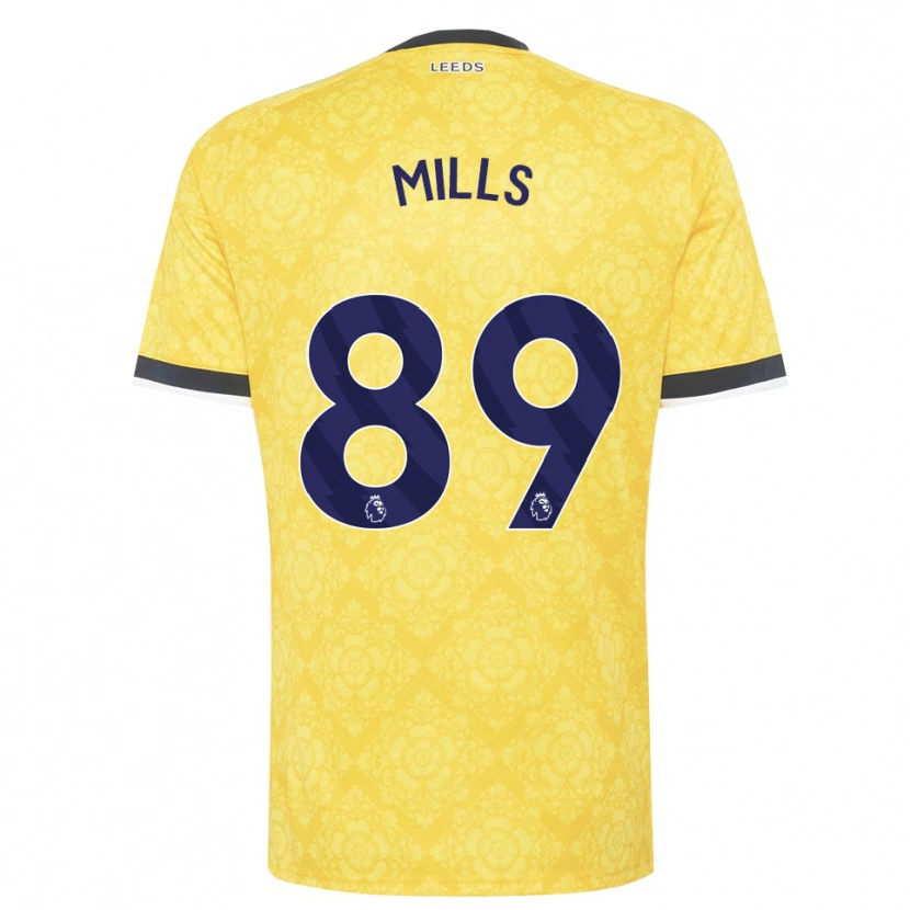 Danxen Damen Callum Mills #89 Gelb Weiß Schwarz Auswärtstrikot Trikot 2026/27 T-Shirt