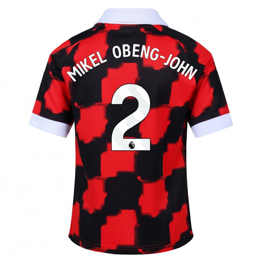 Danxen Damen Joe Mikel Obeng-John #2 Rot Weiß Schwarz Auswärtstrikot Trikot 2026/27 T-Shirt