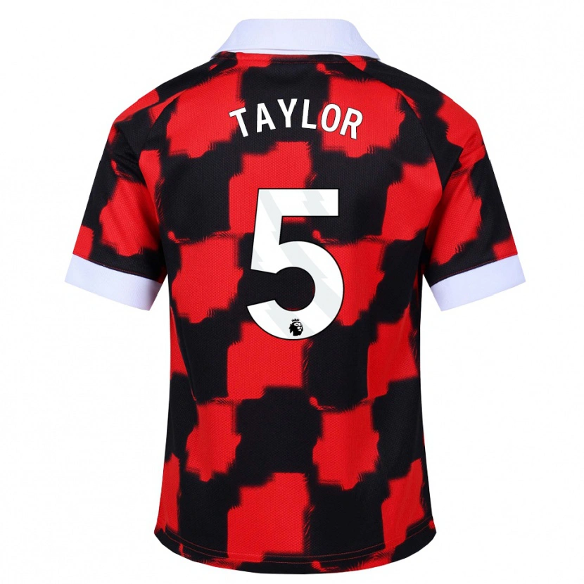 Danxen Damen Archie Taylor #5 Rot Weiß Schwarz Auswärtstrikot Trikot 2026/27 T-Shirt