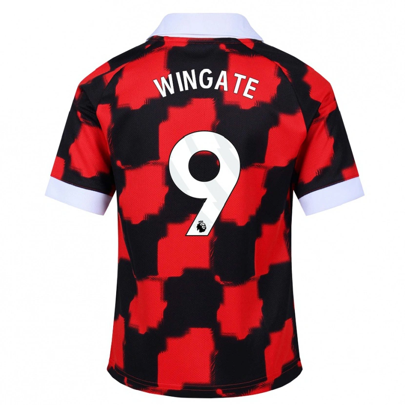 Danxen Damen Tom Wingate #9 Rot Weiß Schwarz Auswärtstrikot Trikot 2026/27 T-Shirt