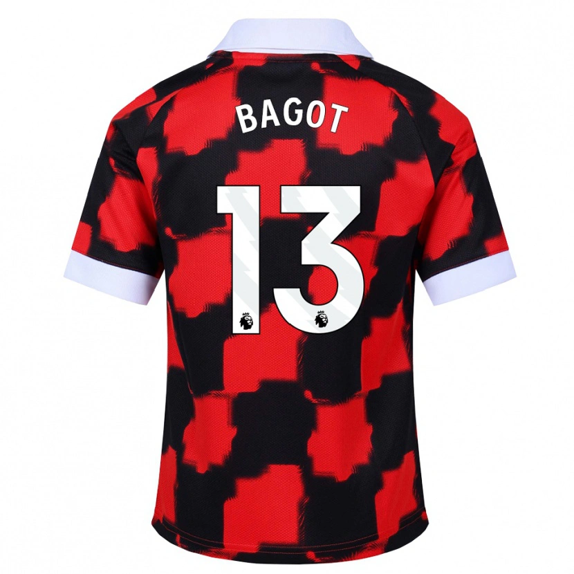 Danxen Damen Matthew Bagot #13 Rot Weiß Schwarz Auswärtstrikot Trikot 2026/27 T-Shirt
