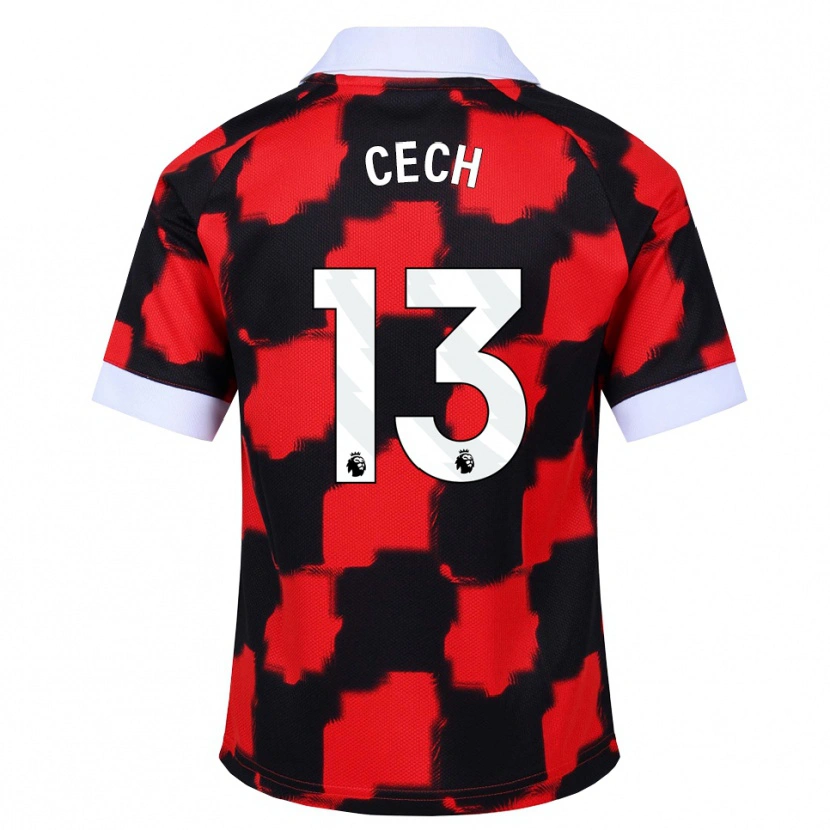Danxen Damen Damian Cech #13 Rot Weiß Schwarz Auswärtstrikot Trikot 2026/27 T-Shirt
