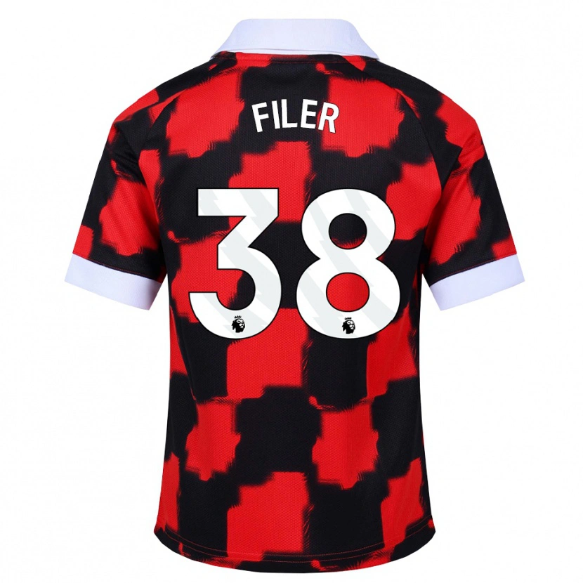 Danxen Damen Maddie Filer #38 Rot Weiß Schwarz Auswärtstrikot Trikot 2026/27 T-Shirt