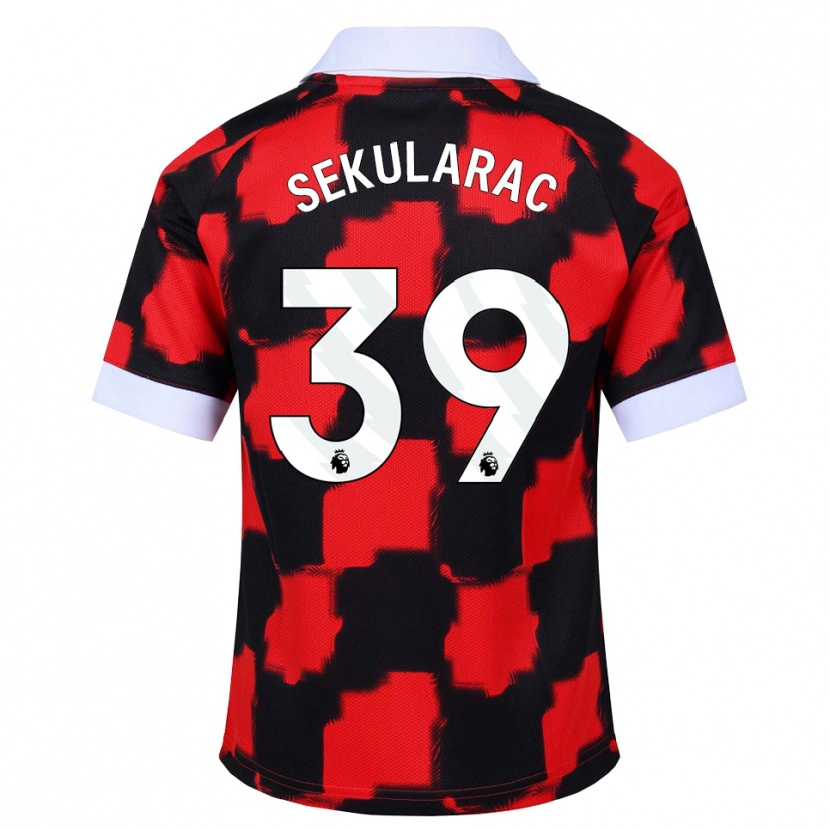 Danxen Damen Kristian Sekularac #39 Rot Weiß Schwarz Auswärtstrikot Trikot 2026/27 T-Shirt