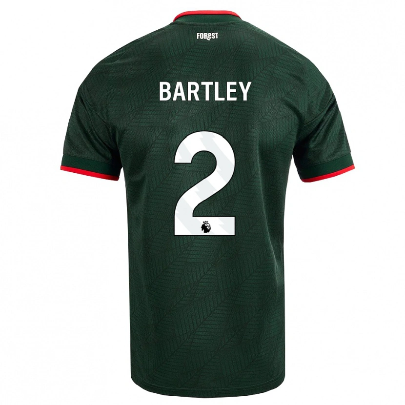 Danxen Damen Okello Bartley #2 Dunkelgrün Rot Auswärtstrikot Trikot 2026/27 T-Shirt