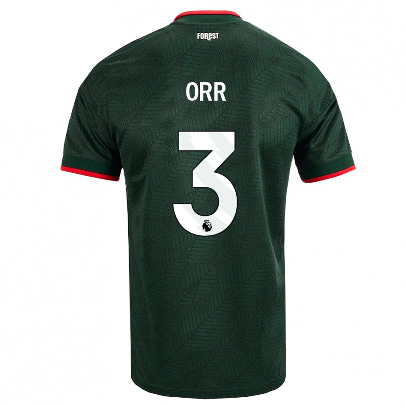 Danxen Damen Matthew Orr #3 Dunkelgrün Rot Auswärtstrikot Trikot 2026/27 T-Shirt