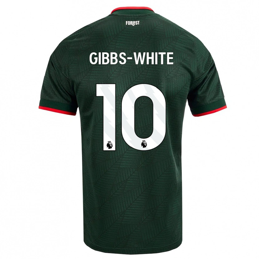 Danxen Damen Morgan Gibbs-White #10 Dunkelgrün Rot Auswärtstrikot Trikot 2026/27 T-Shirt