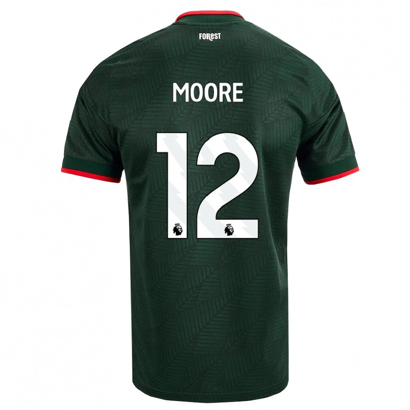 Danxen Damen Daniel Moore #12 Dunkelgrün Rot Auswärtstrikot Trikot 2026/27 T-Shirt