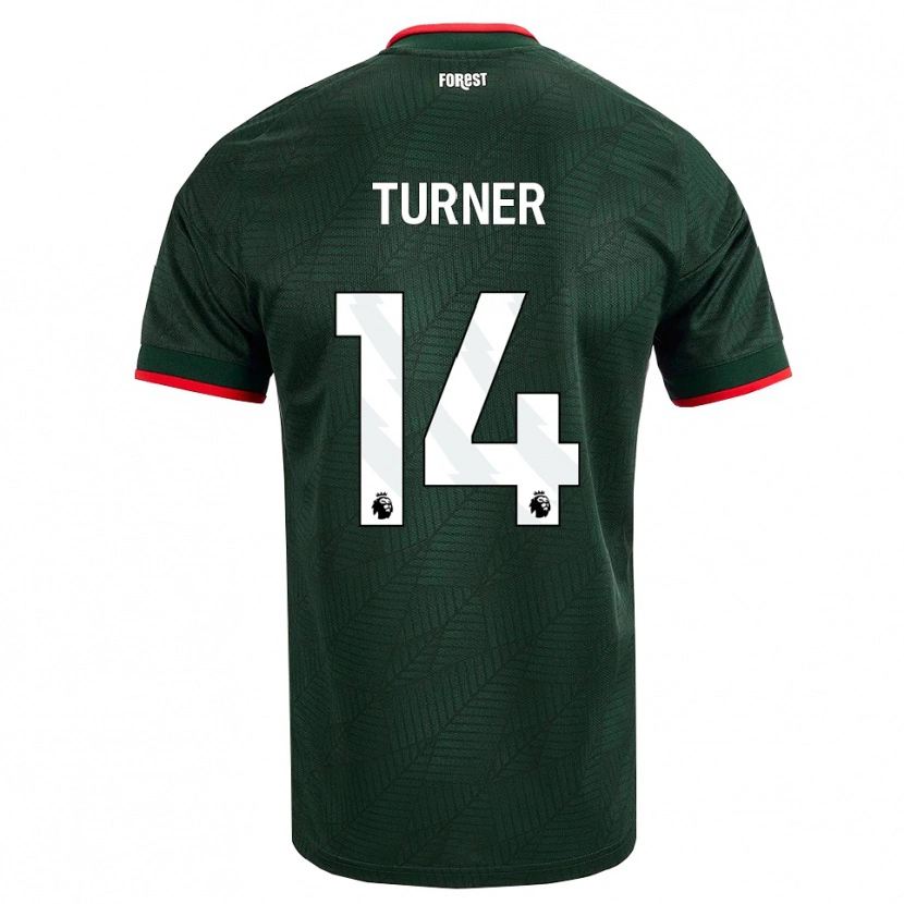 Danxen Damen Luca Turner #14 Dunkelgrün Rot Auswärtstrikot Trikot 2026/27 T-Shirt