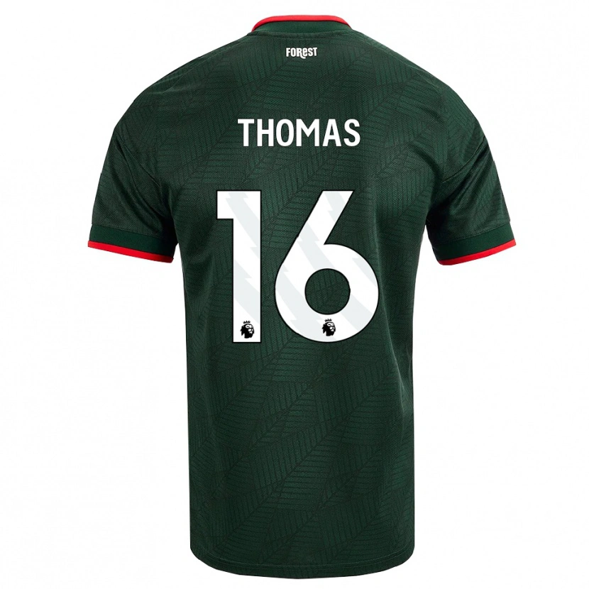Danxen Damen Tyrese Thomas #16 Dunkelgrün Rot Auswärtstrikot Trikot 2026/27 T-Shirt