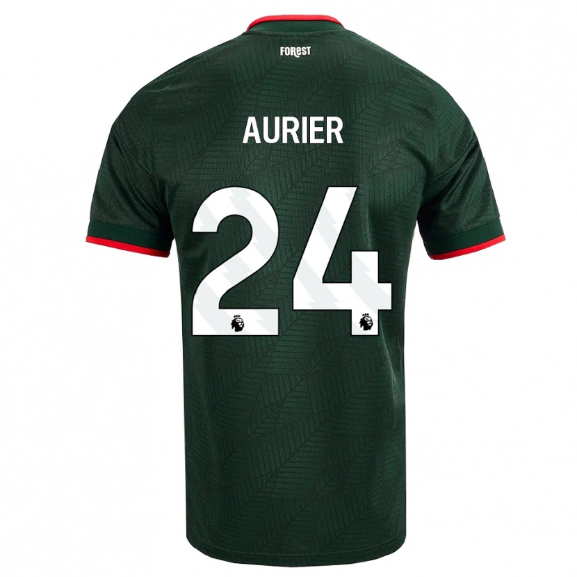 Danxen Damen Serge Aurier #24 Dunkelgrün Rot Auswärtstrikot Trikot 2026/27 T-Shirt