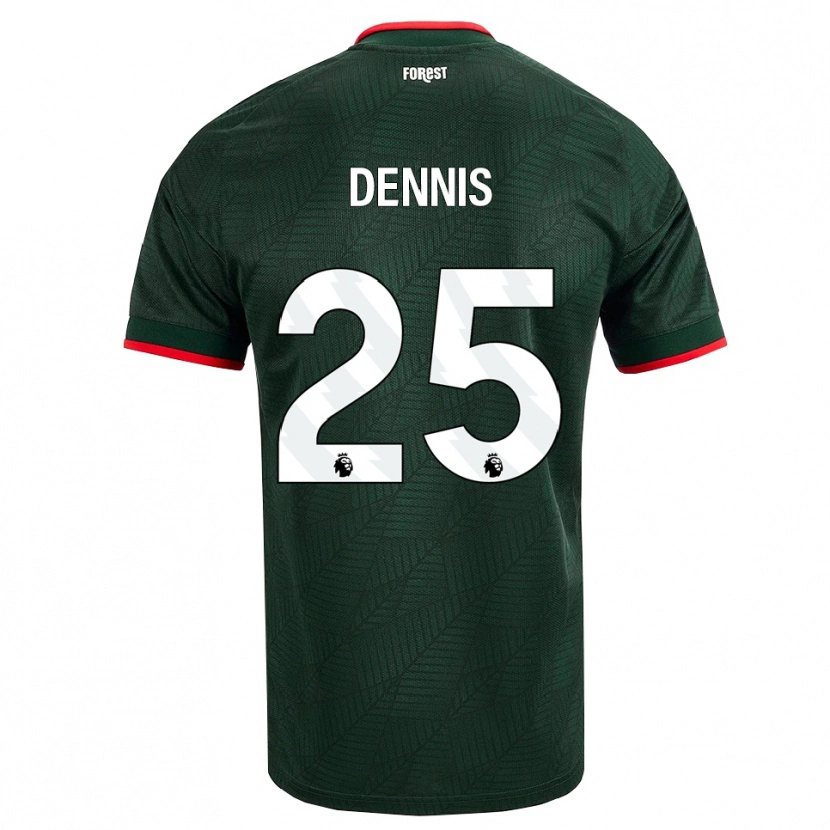 Danxen Damen Emmanuel Dennis #25 Dunkelgrün Rot Auswärtstrikot Trikot 2026/27 T-Shirt