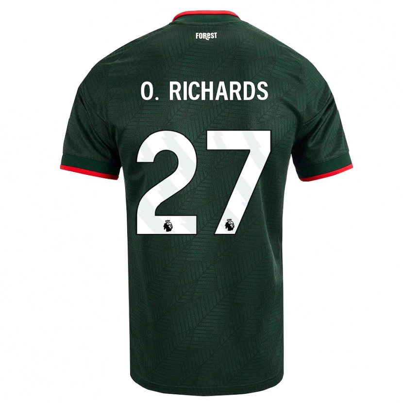 Danxen Damen Omar Richards #27 Dunkelgrün Rot Auswärtstrikot Trikot 2026/27 T-Shirt