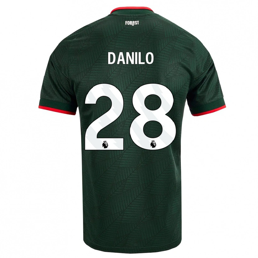 Danxen Damen Danilo #28 Dunkelgrün Rot Auswärtstrikot Trikot 2026/27 T-Shirt