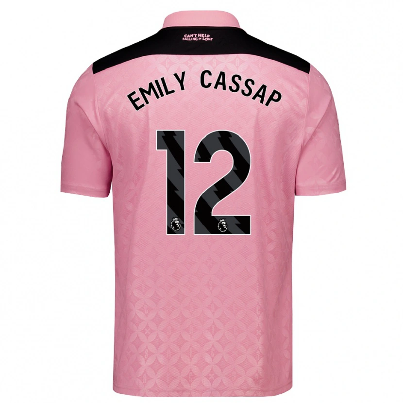 Danxen Damen Emily Cassap #12 Hellrosa Schwarz Auswärtstrikot Trikot 2026/27 T-Shirt
