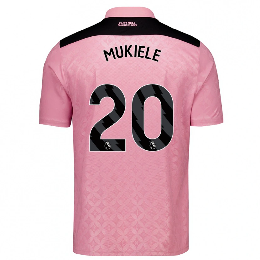 Danxen Damen Nordi Mukiele #20 Hellrosa Schwarz Auswärtstrikot Trikot 2026/27 T-Shirt