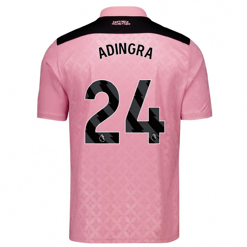 Danxen Damen Simon Adingra #24 Hellrosa Schwarz Auswärtstrikot Trikot 2026/27 T-Shirt