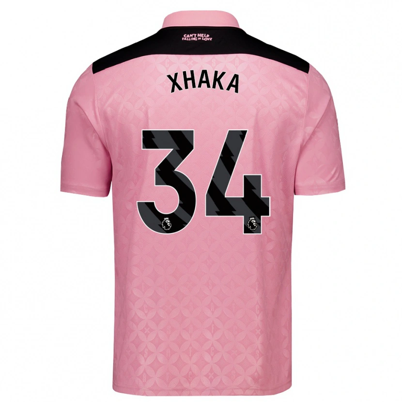 Danxen Damen Granit Xhaka #34 Hellrosa Schwarz Auswärtstrikot Trikot 2026/27 T-Shirt
